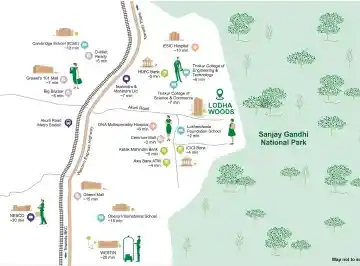 Lodha Woods location map, Kandivali